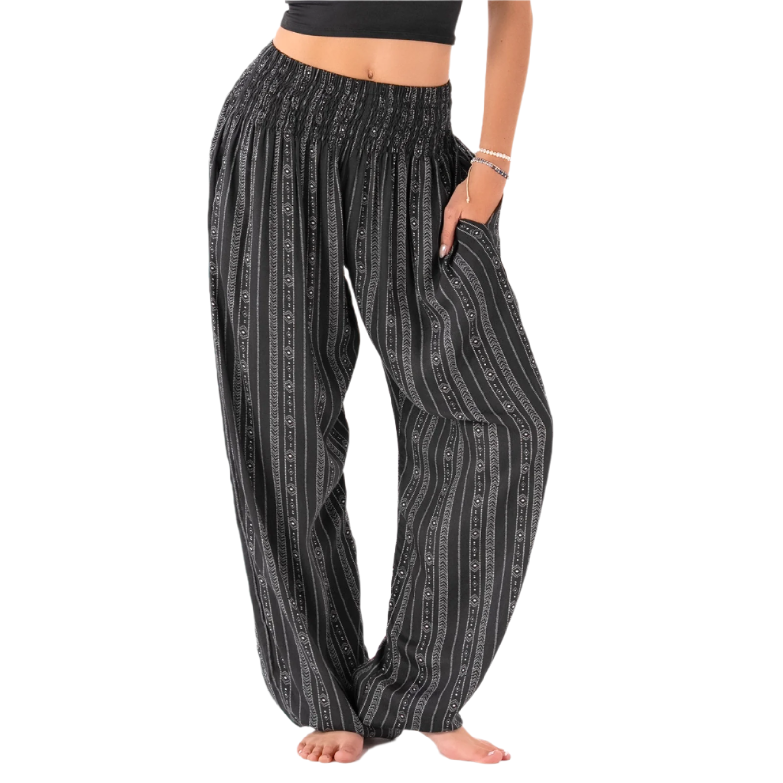 Akha Tribal Print Harem Pants - Image 2