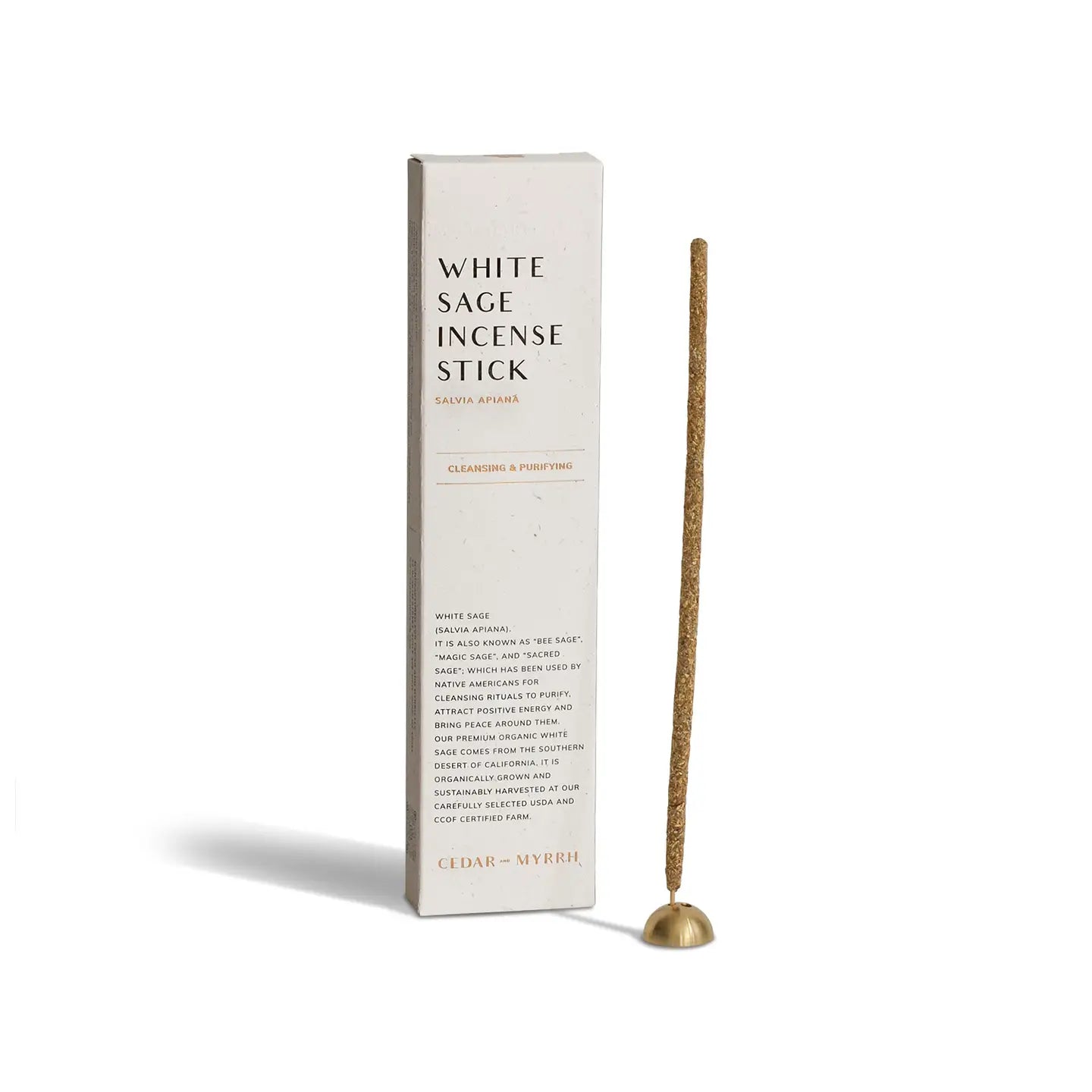 White Sage Hand-Rolled Incense Stick - Image 3